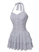 Costumi con gonna a pois scollo all'americana bianco anni '40