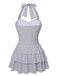 Costumi con gonna a pois scollo all'americana bianco anni '40