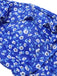 Costumi intero con volant floreale blu anni '50
