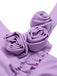 Costumi intero fiori 3D con cava lavanda anni '40