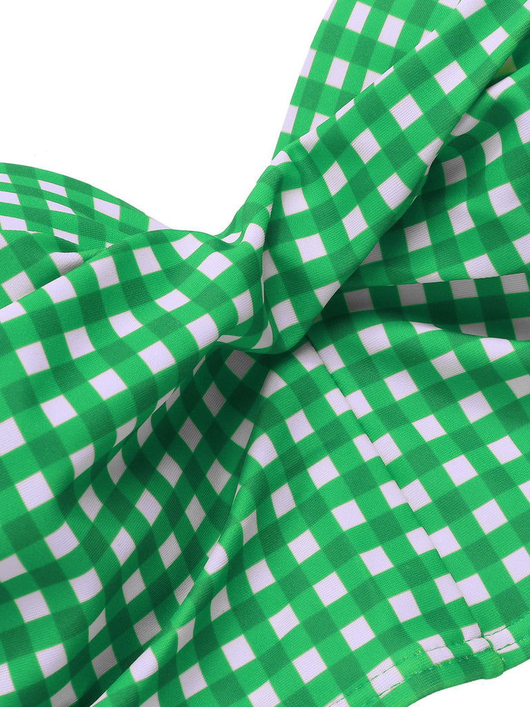 Costumi plaid gingham con spalline sottili anni '50