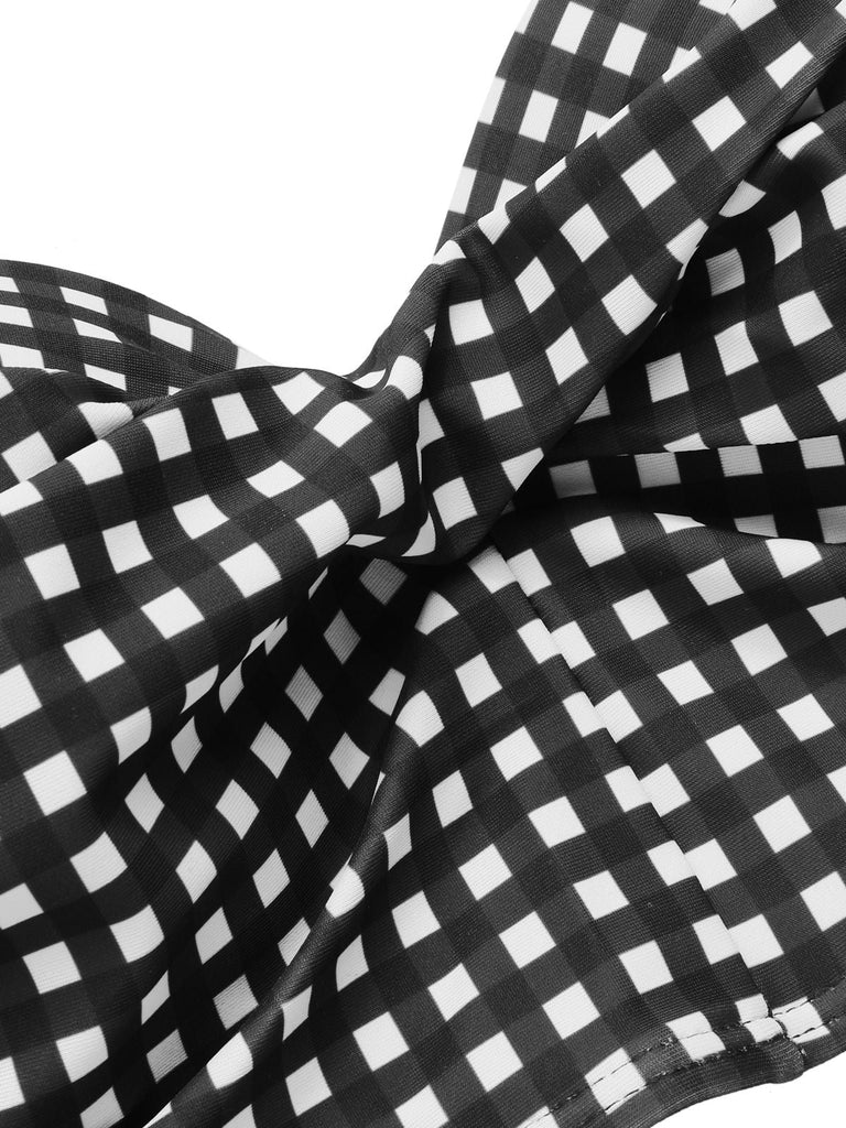 Costumi plaid gingham con spalline sottili anni '50