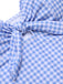Costumi intero plaid spalline sottili annodato blu anni '50