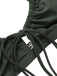 Set bikini con lacci spalline sottili verde militare anni '50