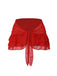 2PCS Costumi scollo a V gonna copricostume rose rosse anni '60