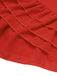 2PCS Costumi scollo a V gonna copricostume rose rosse anni '60