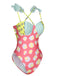 Costumi intero cartone animato patchwork multicolore anni '50