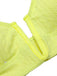 Set bikini in maglia spalline sottili tinta unita giallo anni '50