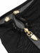 Set bikini a fascia con gonna nero anni '50