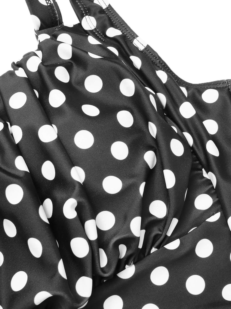 Costumi intero a pois con spalline anni '40