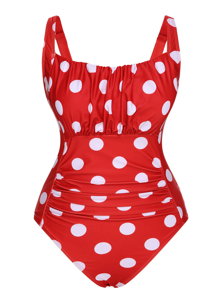 Costumi intero a pois con spalline anni '40