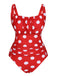 Costumi intero a pois con spalline anni '40