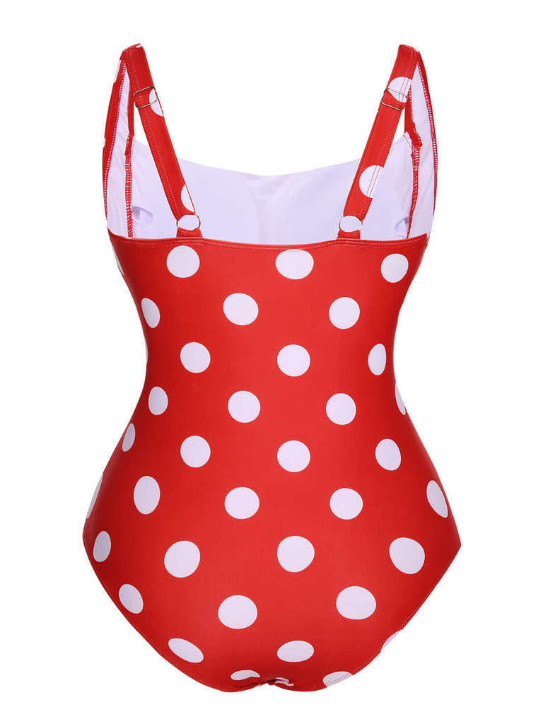 Costumi intero a pois con spalline anni '40