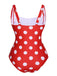 Costumi intero a pois con spalline anni '40