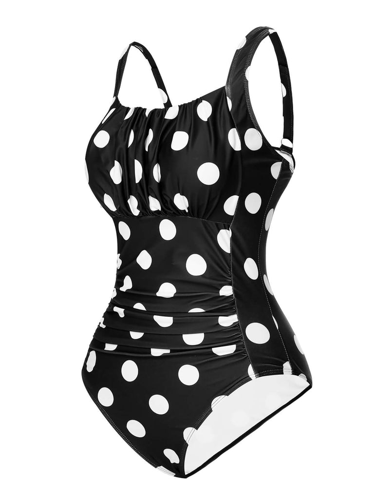 Costumi intero a pois con spalline anni '40