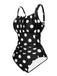 Costumi intero a pois con spalline anni '40
