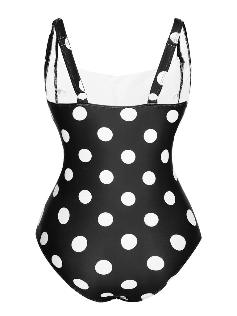 Costumi intero a pois con spalline anni '40