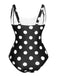 Costumi intero a pois con spalline anni '40