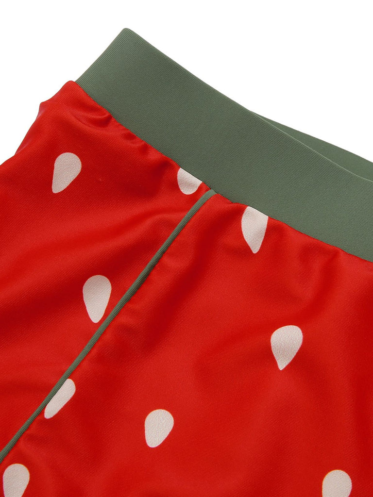 [Taglia Forti] Costumi volant e fragola rosso anni '50