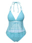 Costumi con scollo all'americana in pizzo azzurro anni '30