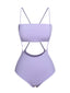Costumi a fascia con spalline sottili viola anni '50