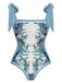 Costumi reversibile con spalline blu anni '30