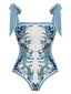 Costumi reversibile con spalline blu anni '30
