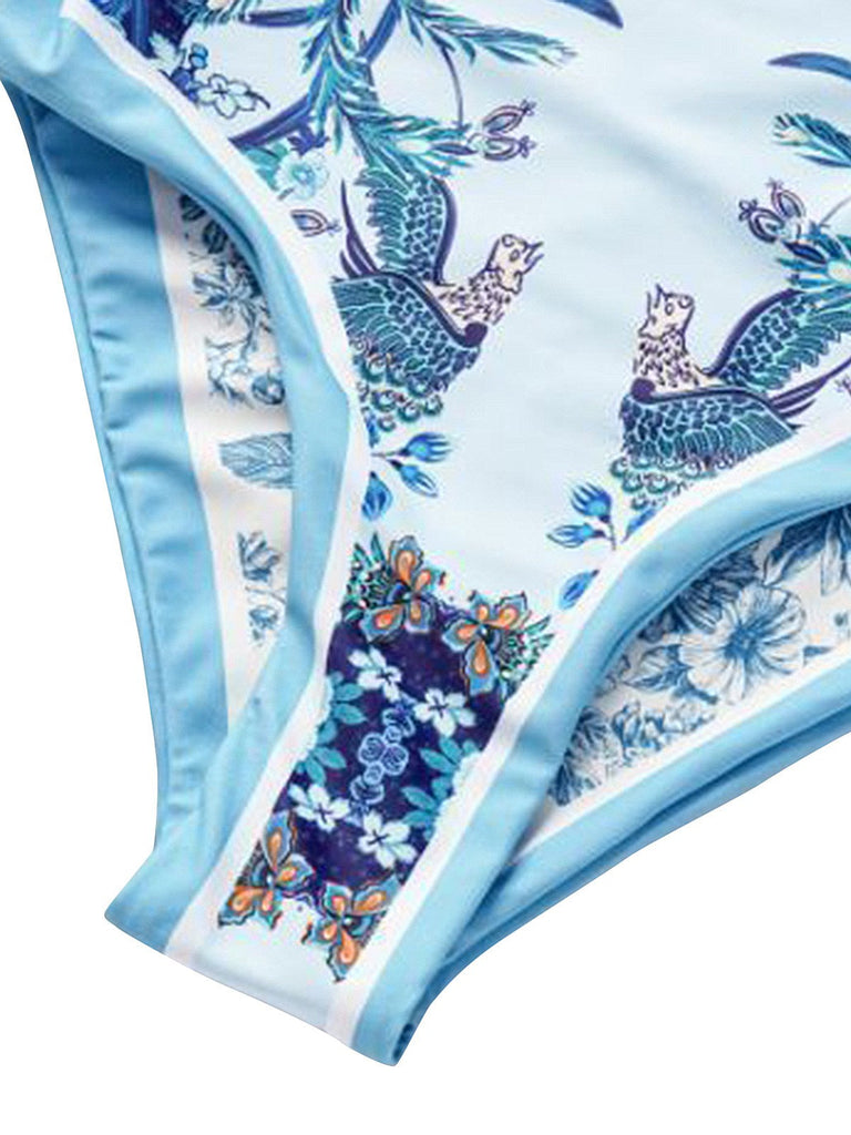 Costumi reversibile con spalline blu anni '30