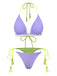 Set bikini con schiena scoperta e trecce anni '50