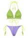Set bikini con schiena scoperta e trecce anni '50