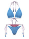 Set bikini con schiena scoperta e trecce anni '50