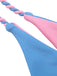 Set bikini con schiena scoperta e trecce anni '50