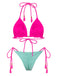 Set bikini con schiena scoperta e trecce anni '50
