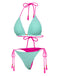 Set bikini con schiena scoperta e trecce anni '50