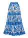 2PCS Costumi intero monospalla e copricostume blu anni '50