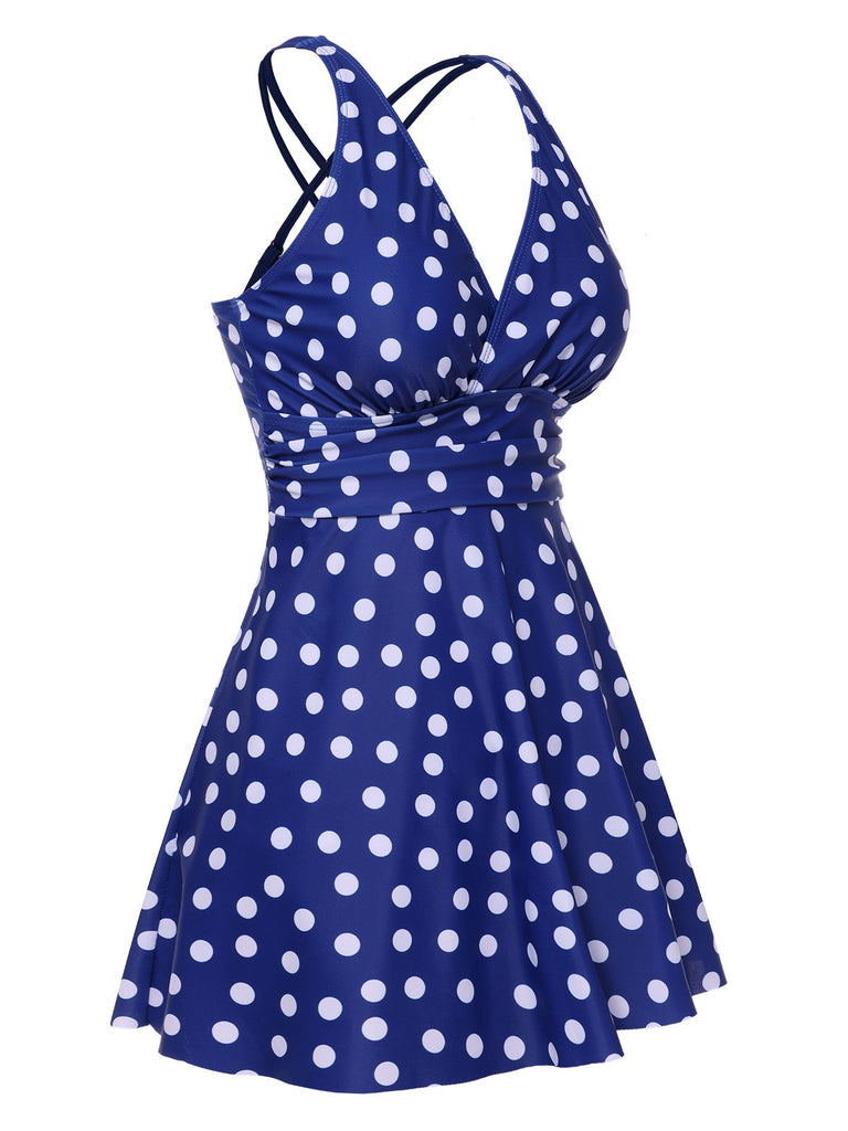 Costumi a pois con spalline incrociate anni '30