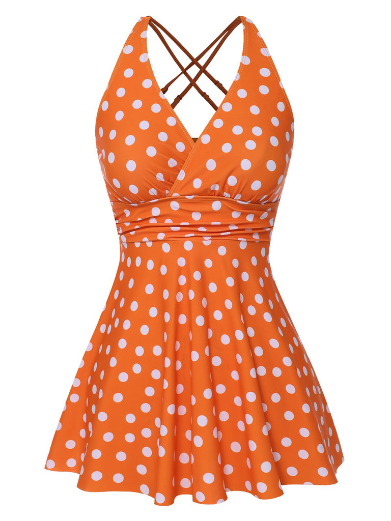 Costumi a pois con spalline incrociate anni '30