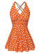 Costumi a pois con spalline incrociate anni '30
