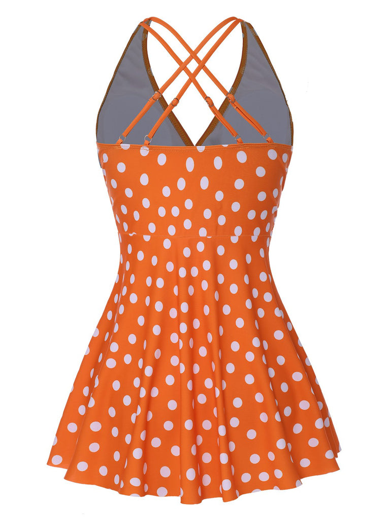 Costumi a pois con spalline incrociate anni '30