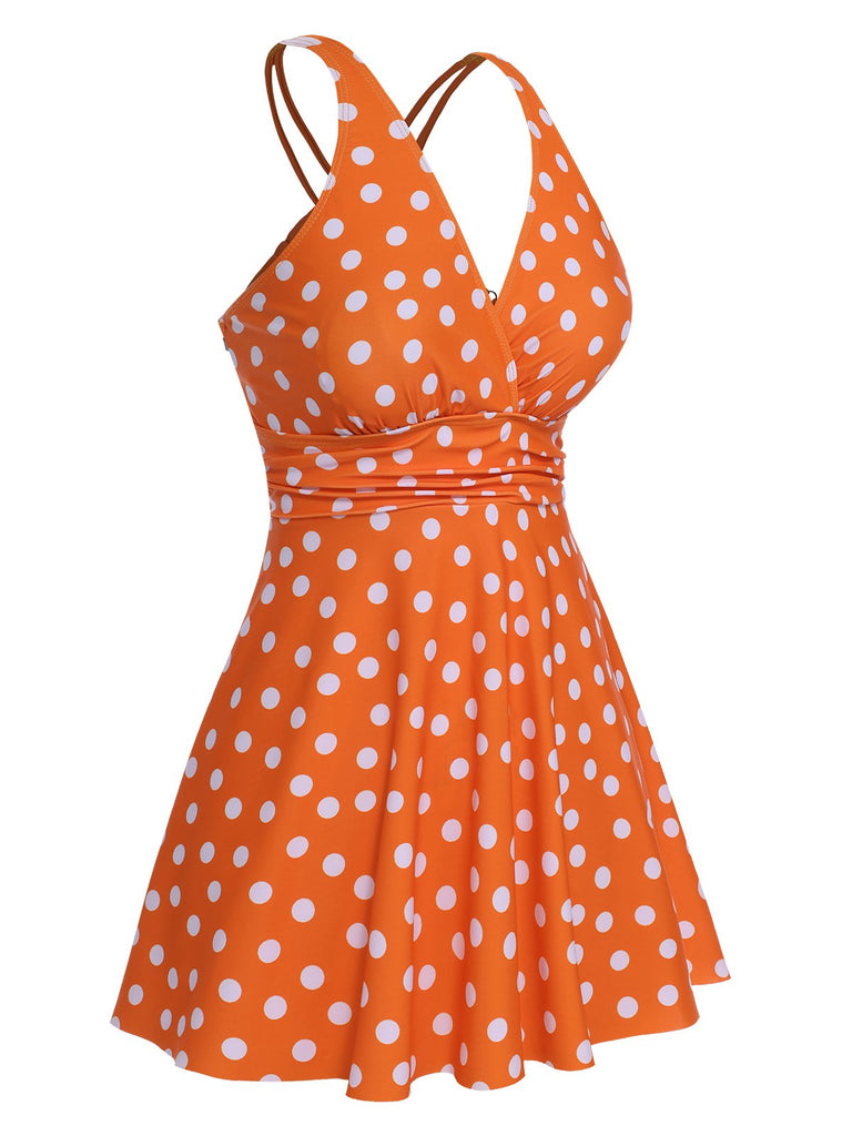 Costumi a pois con spalline incrociate anni '30