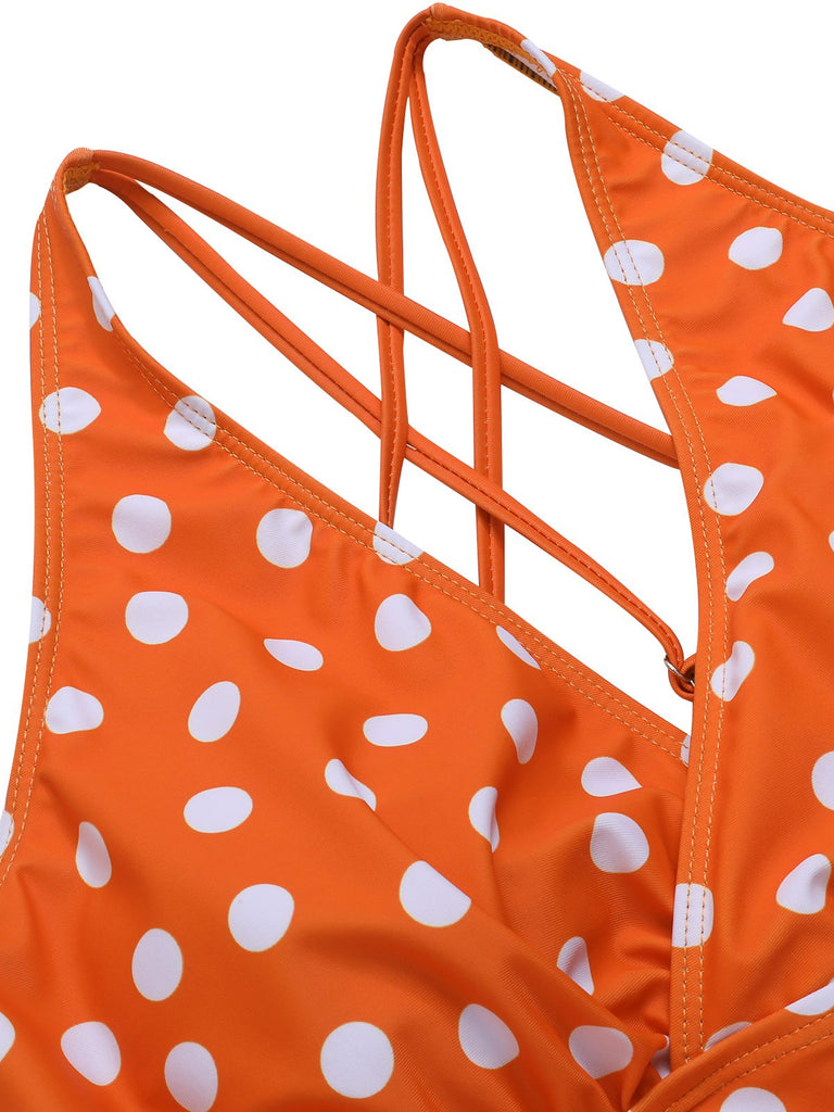 Costumi a pois con spalline incrociate anni '30