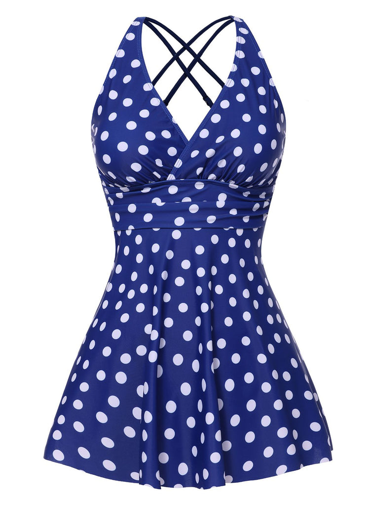 Costumi a pois con spalline incrociate anni '30