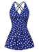 Costumi a pois con spalline incrociate anni '30