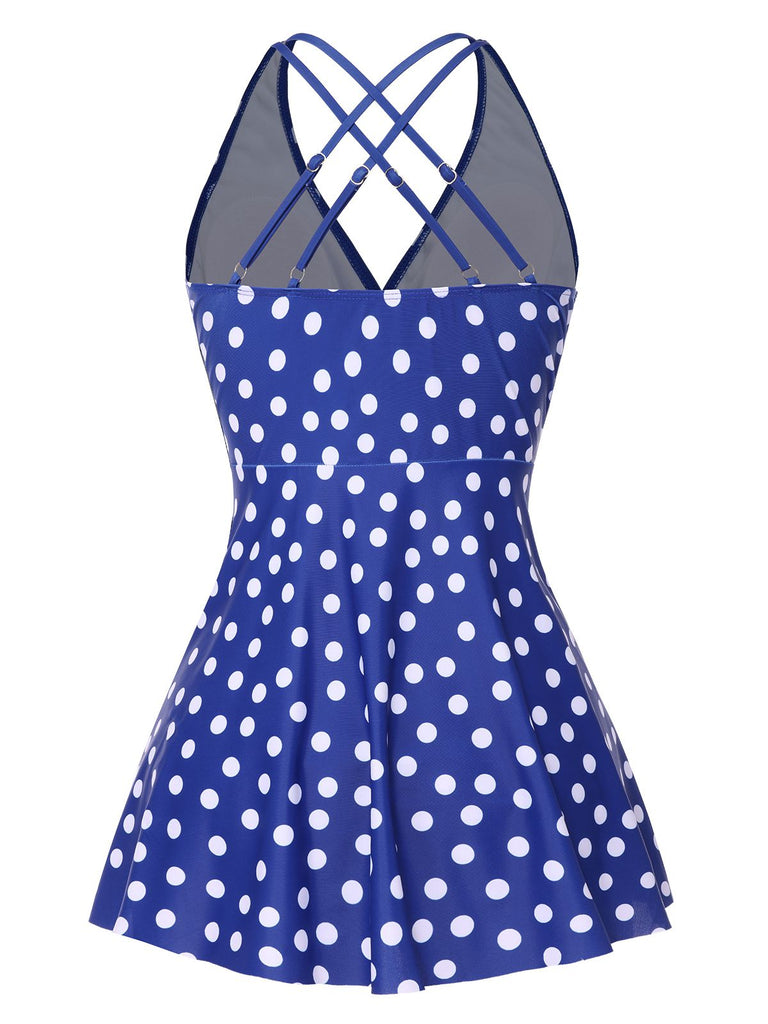 Costumi a pois con spalline incrociate anni '30