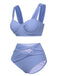 Costumi plissettato con spalline larghe grigio blu anni '60