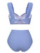 Costumi plissettato con spalline larghe grigio blu anni '60
