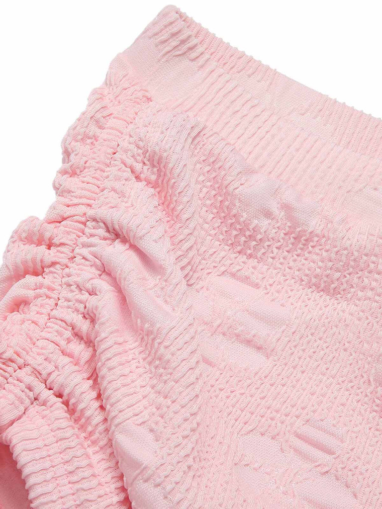Costumi floreale lacci e scollo all'americana rosa anni '60