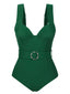 Costumi intero cintura e schiena scoperta verde anni '30