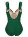 Costumi intero cintura e schiena scoperta verde anni '30