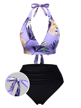 Costumi piante tropicali con lacci con viola anni '60